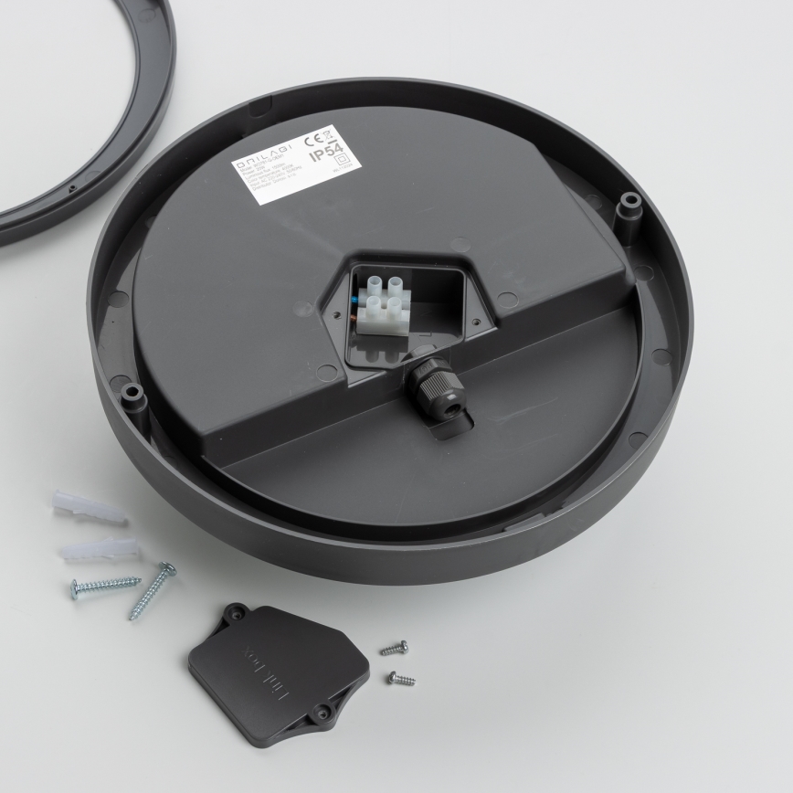 Brilagi - LED Außen-Deckenleuchte LED/20W/230V Ø 23 cm IP54 Anthrazit