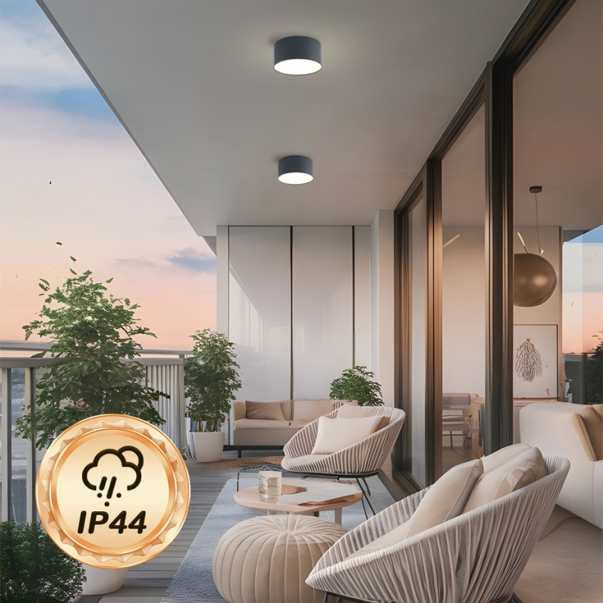 BRILAGI - LED Außen-Deckenleuchte FORIS LED/14W/230V Ø 12 cm anthrazit IP44
