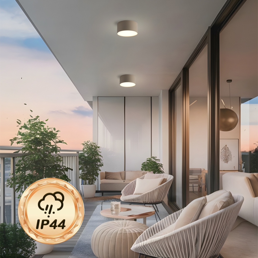 BRILAGI - LED-Außen-Deckenleuchte FORIS LED/14W/230V Ø 12 cm beige IP44