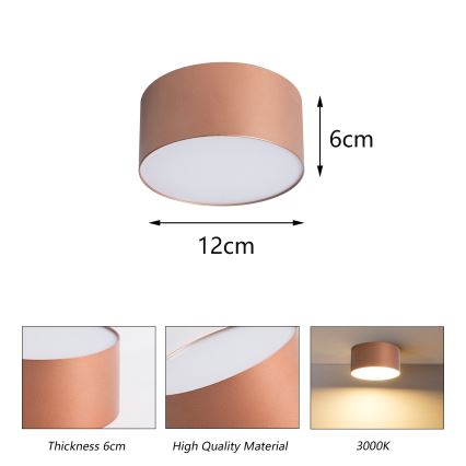 BRILAGI - LED Außen-Deckenleuchte FORIS LED/14W/230V Ø 12 cm bronzefarben IP44