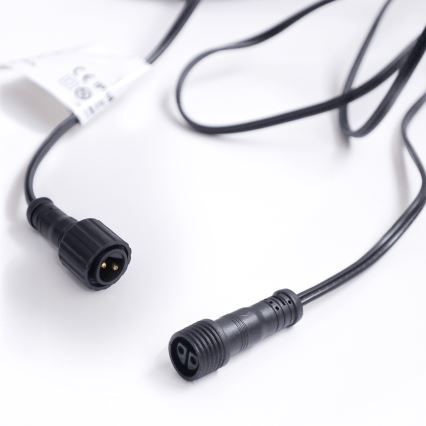 Brilagi - LED-Außen-Dekorationskette GIRLANDA 10xE12/0,6W/230V 8m schwarz IP44 warmweiß