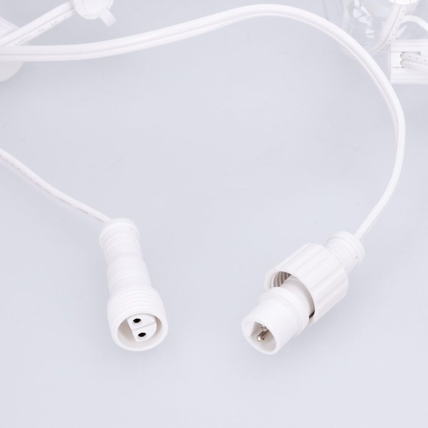 Brilagi - LED Außen-Lichterkette GIRLANDA 10xE12/0,6W/230V 8m weiß IP44 warmweiß