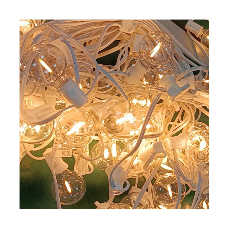 Brilagi - LED-Außen-Lichterkette GIRLANDA 25xE12/0,8W/230V 20m weiß IP44 warmweiß