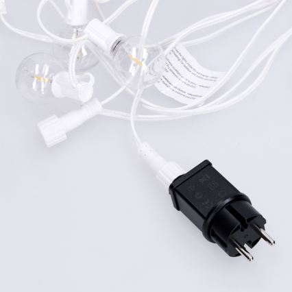 Brilagi - LED-Außen-Lichterkette GIRLANDA 25xE12/0,8W/230V 20m weiß IP44 warmweiß
