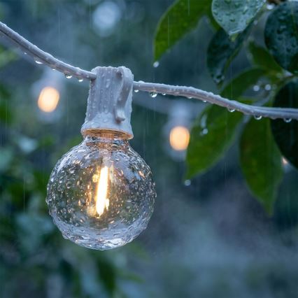 Brilagi - LED-Außen-Dekorations-Lichterkette GIRLANDA 25xE12/0,8W/230V 20m weiß IP44 warmweiß