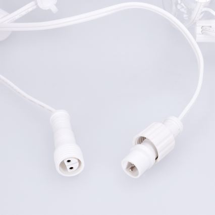 Brilagi - LED-Außen-Dekorations-Lichterkette GIRLANDA 25xE12/0,8W/230V 20m weiß IP44 warmweiß