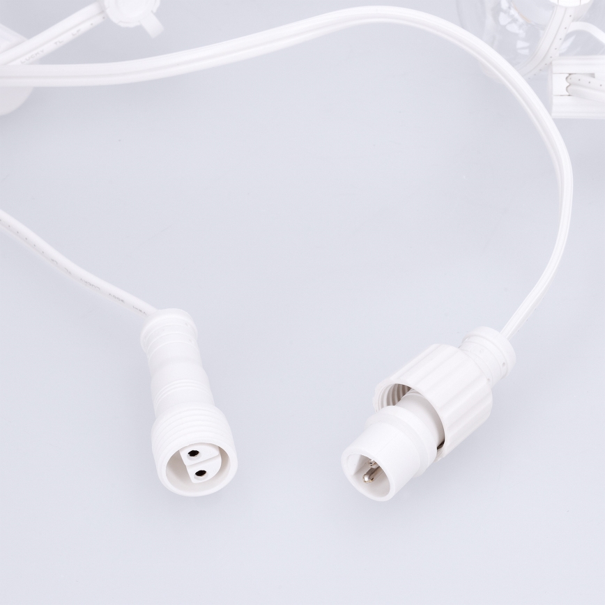 Brilagi - LED-Außen-Dekorations-Lichterkette GIRLANDA 25xE12/0,8W/230V 20m weiß IP44 warmweiß