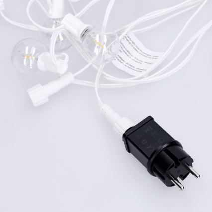 Brilagi - LED-Dekorations-Lichterkette für den Außenbereich GIRLANDA 10xE12/0,6W/230V 8m weiß IP44 warmweiß
