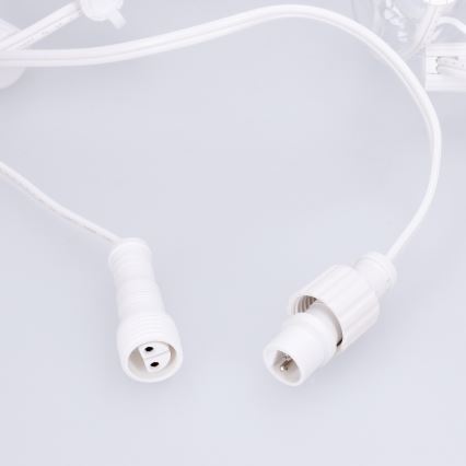 Brilagi - LED-Dekorations-Lichterkette für den Außenbereich GIRLANDA 10xE12/0,6W/230V 8m weiß IP44 warmweiß