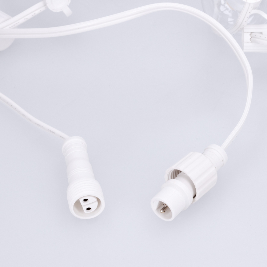 Brilagi - LED-Dekorations-Lichterkette für den Außenbereich GIRLANDA 10xE12/0,6W/230V 8m weiß IP44 warmweiß