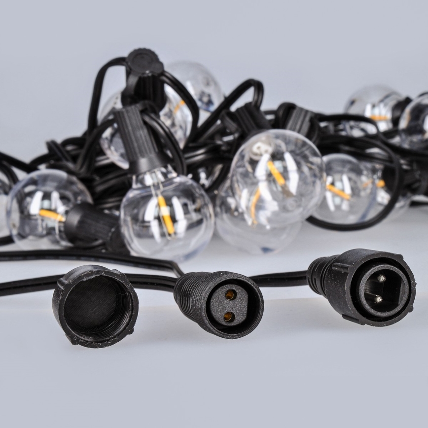 Brilagi - LED-Außen-Dekorations-Lichterkette GIRLANDA 25xE12/0,8W/230V 20m IP44 kaltweiß