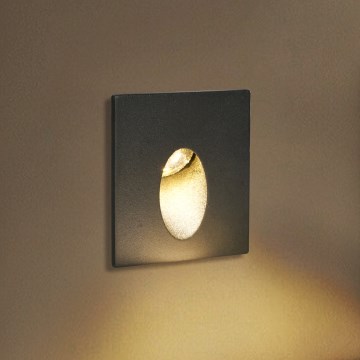 Brilagi - LED-Außen-Einbauleuchte STAIRDOT LED/2W/230V schwarz IP65 eckig