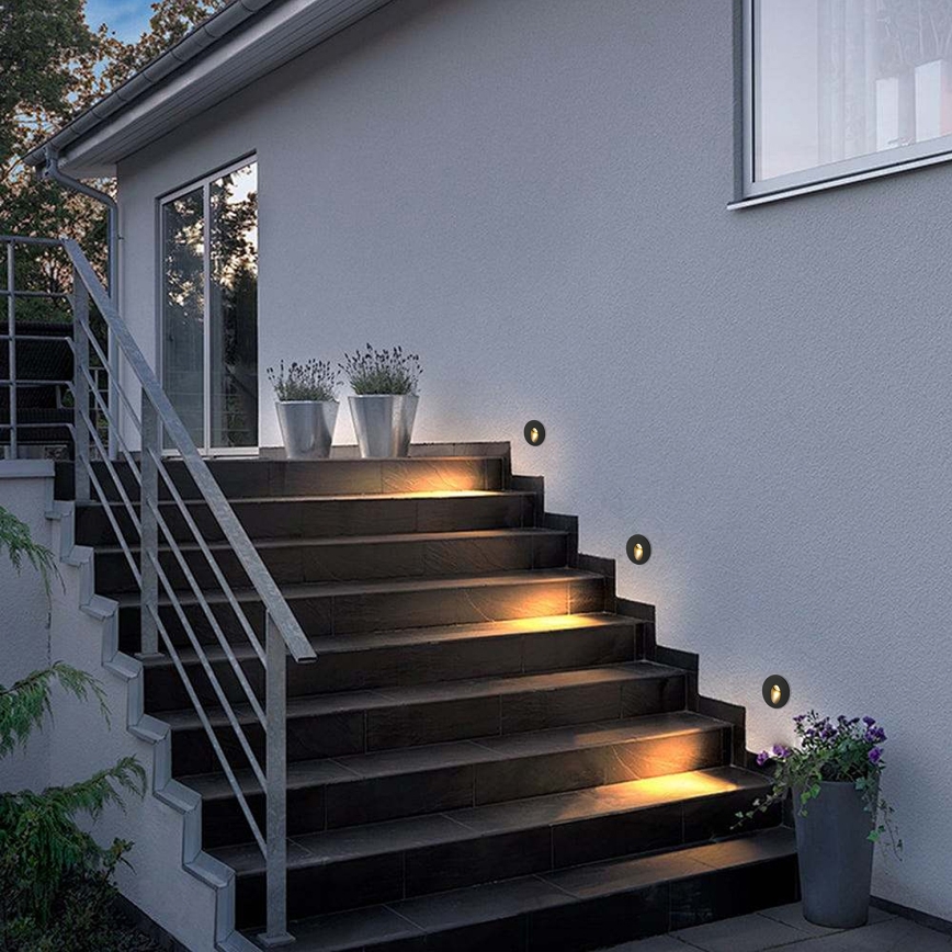 Brilagi - LED-Außen-Einbauleuchte STAIRDOT LED/2W/230V schwarz IP65 rund