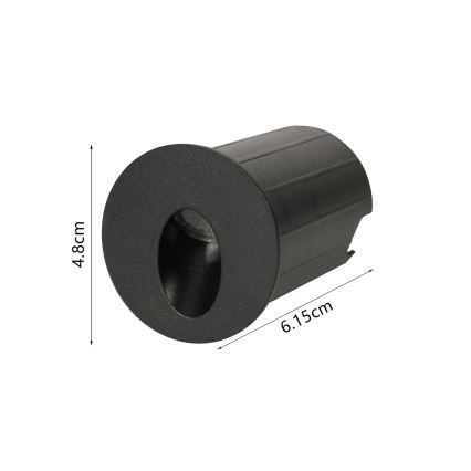 Brilagi - LED-Außen-Einbauleuchte STAIRDOT LED/2W/230V schwarz IP65 rund