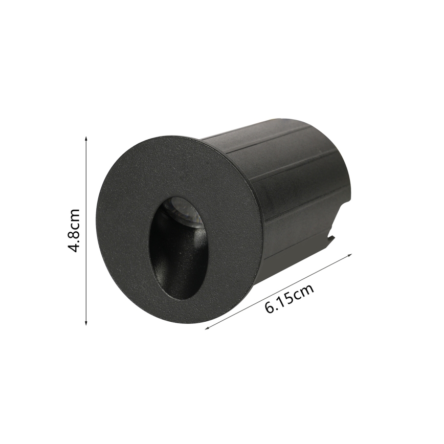 Brilagi - LED-Außen-Einbauleuchte STAIRDOT LED/2W/230V schwarz IP65 rund