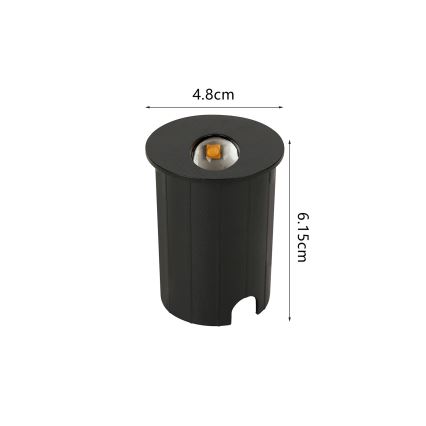 Brilagi - LED-Außen-Einbauleuchte STAIRDOT LED/2W/230V schwarz IP65 rund