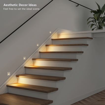 Brilagi - LED Außen-Einbauleuchte STAIRDOT LED/2W/230V weiß IP65 eckig