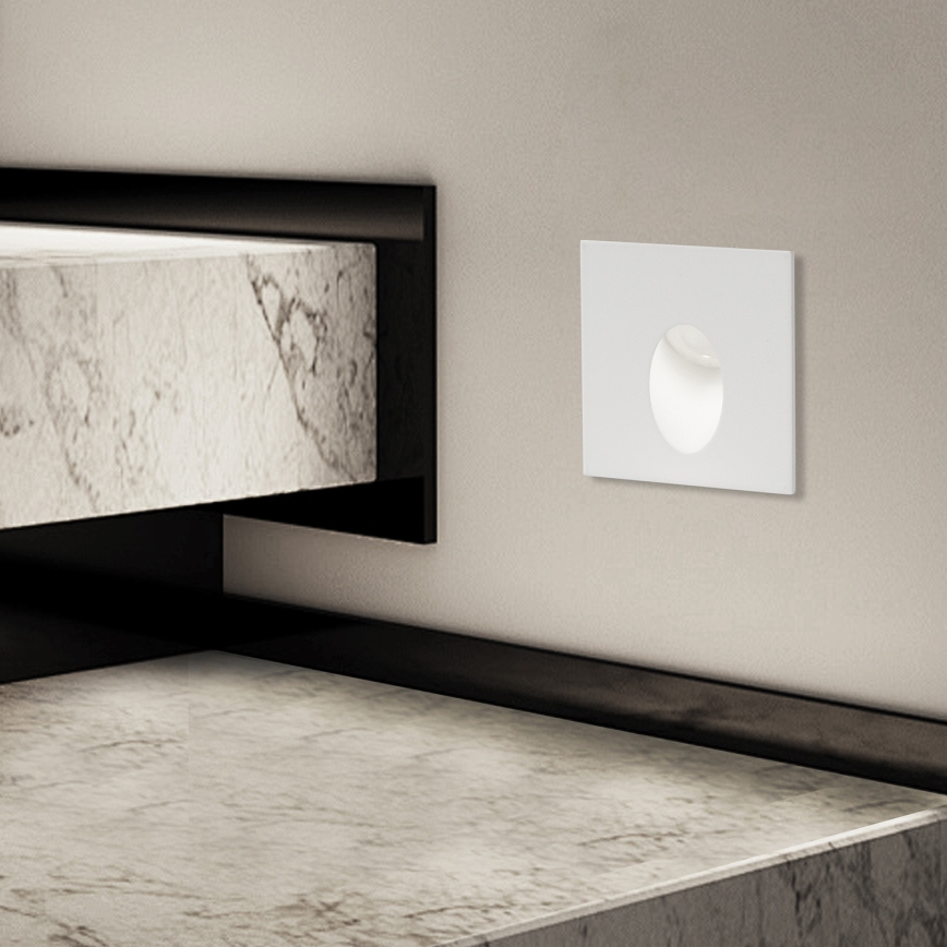 Brilagi - LED Außen-Einbauleuchte STAIRDOT LED/2W/230V weiß IP65 eckig