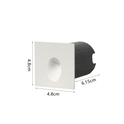 Brilagi - LED Außen-Einbauleuchte STAIRDOT LED/2W/230V weiß IP65 eckig