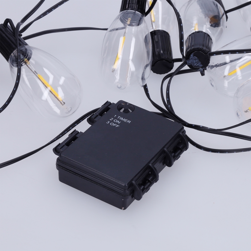 Brilagi - LED-Außen-Lichterkette 10xLED/3xAA 3,2 m IP44 warmweiß