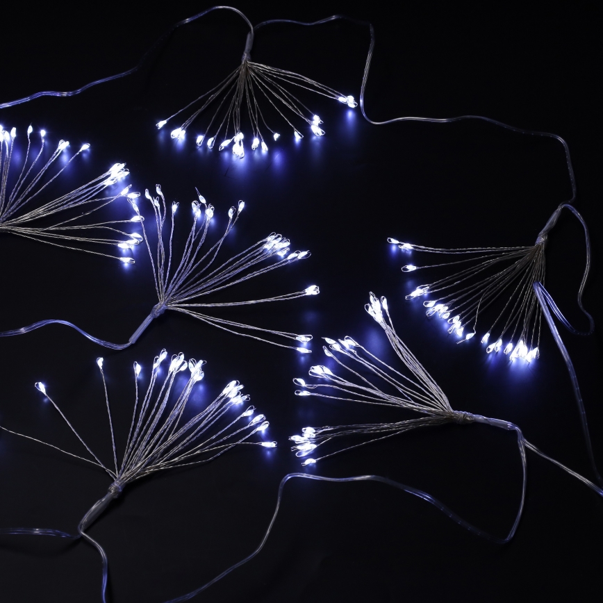 Brilagi - LED-Außen-Lichterkette, 150 LEDs, 5 m, IP44, kaltweiß, Feuerwerks-Effekt