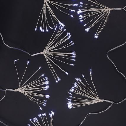Brilagi - LED-Außen-Lichterkette, 150 LEDs, 5 m, IP44, kaltweiß, Feuerwerks-Effekt