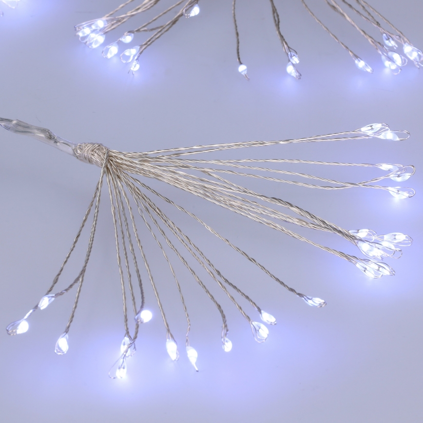 Brilagi - LED-Außen-Lichterkette, 150 LEDs, 5 m, IP44, kaltweiß, Feuerwerks-Effekt