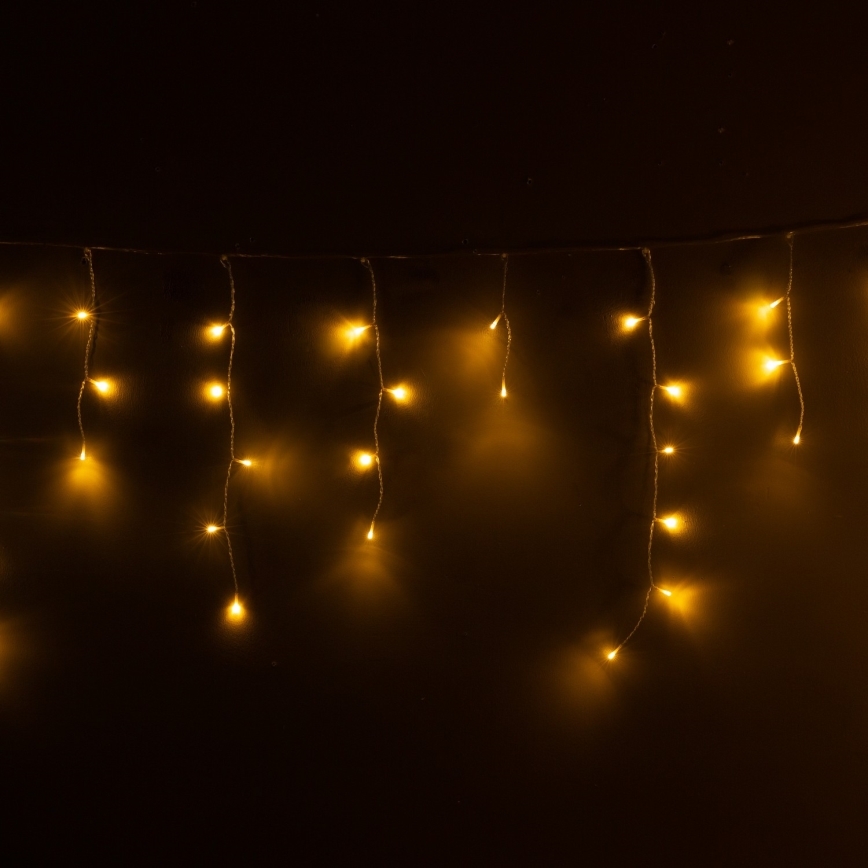 Brilagi - LED-Außen-Lichterkette 200 LEDs / 8 Funktionen 13 m IP44 warmweiß Eiszapfen