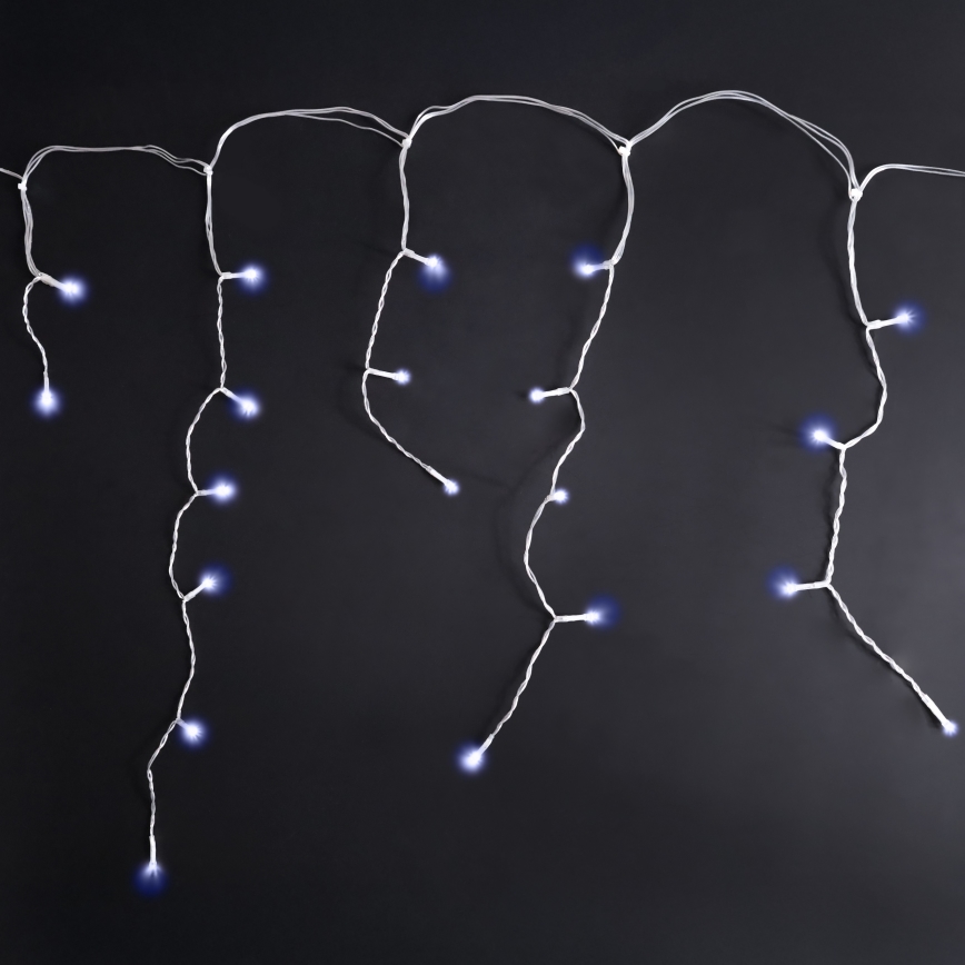 Brilagi - LED Außen-Lichterkette 200xLED/8 Funktionen 13m IP44 kaltweiß Eiszapfen