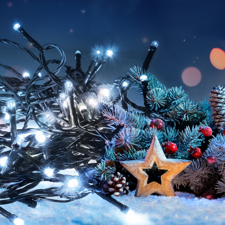 Brilagi - LED Außen-Weihnachtslichterkette 300xLED/8 Funktionen 35 m IP44 kaltweiß