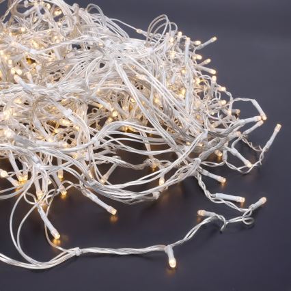 Brilagi - LED-Lichterkette für den Außenbereich, 360 LEDs / 8 Funktionen, 14 m, IP44, warmweiß, Eiszapfen