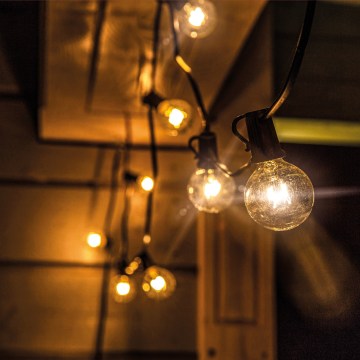 Brilagi - LED-Außen-Lichterkette GIRLANDA 18xE12/0,6W/230V 13m schwarz IP44 warmweiß