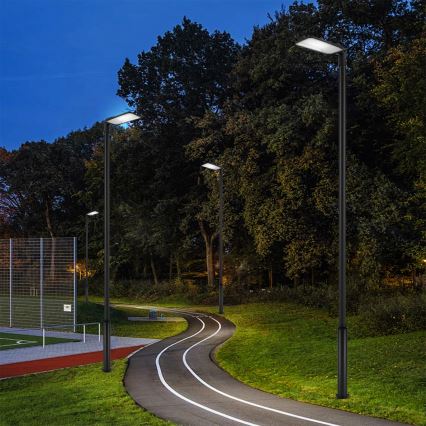Brilagi - LED-Außen-Straßenleuchte mit 5 m Mast und Gelenk URBANLIGHT LED/200W/230V schwarz IP65