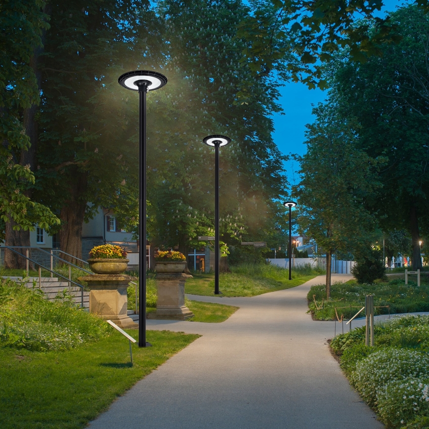 Brilagi - LED-Außenstraßenleuchte mit 3 m Mast URBANSPARK LED/120W/230V schwarz IP65