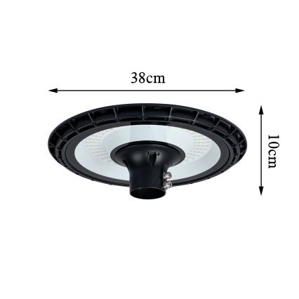 Brilagi - LED-Außenstraßenleuchte mit 3 m Mast URBANSPARK LED/120W/230V schwarz IP65