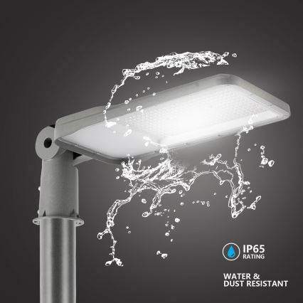 Brilagi - LED-Straßenleuchte für den Außenbereich mit verstellbarem Gelenk URBANLIGHT LED/200W/230V grau IP65