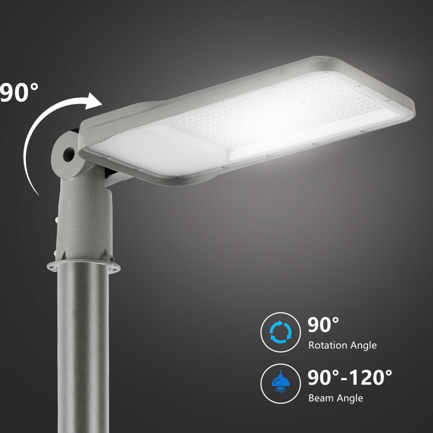 Brilagi - LED-Straßenleuchte für den Außenbereich mit verstellbarem Gelenk URBANLIGHT LED/200W/230V grau IP65