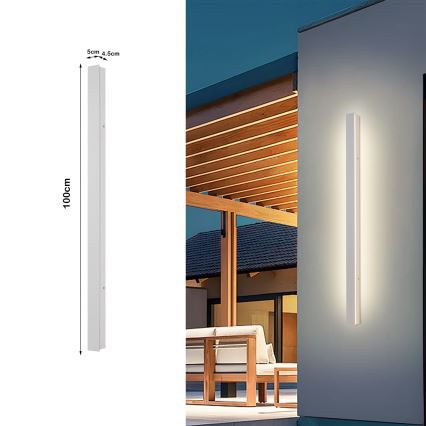 Brilagi - LED-Außenwandleuchte LINEAR LED/22W/230V 3000K IP65 100 cm weiß CRI 90