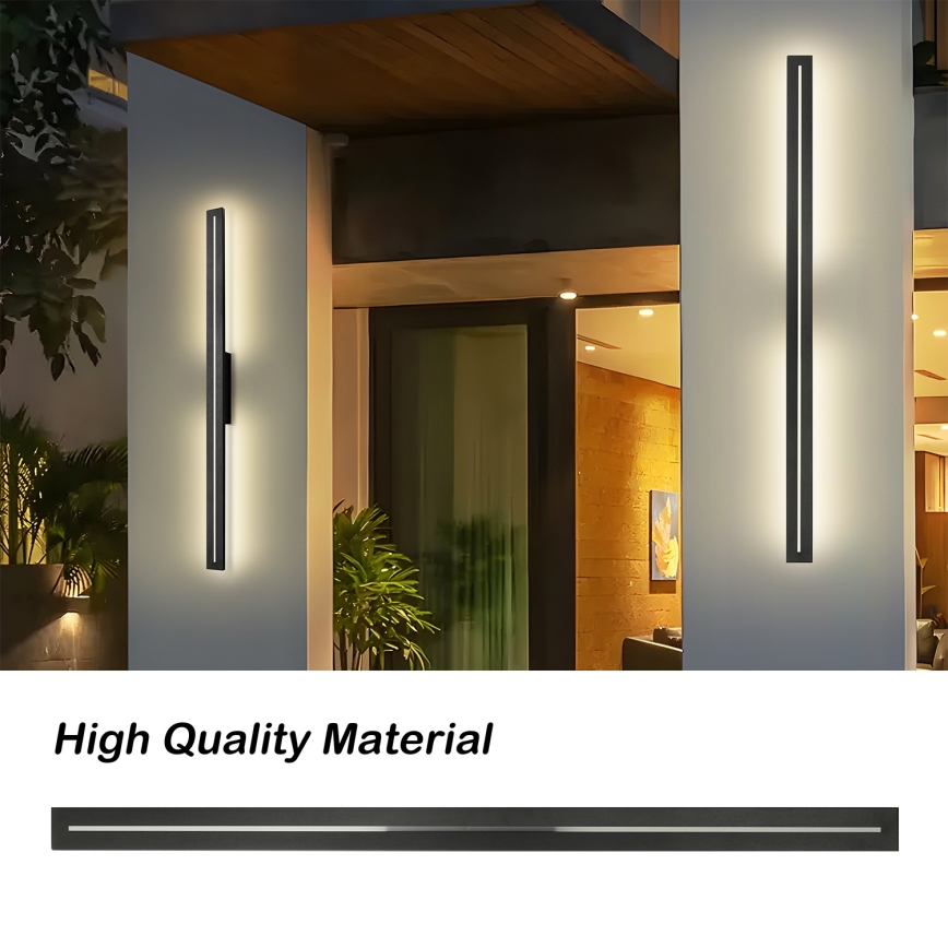 Brilagi - LED-Außenwandleuchte LINEO LED/24W/230V 3000K IP65 100 cm schwarz CRI 90