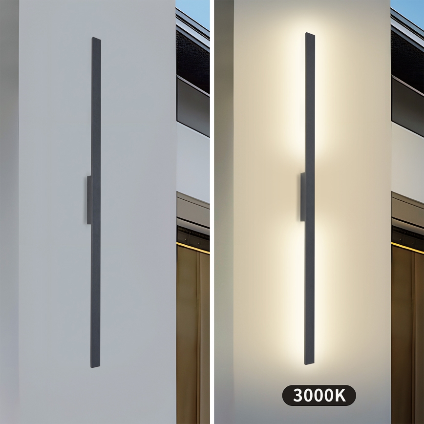 Brilagi - LED-Außenwandleuchte LUNA LED/30W/230V 3000K IP65 150 cm Anthrazit CRI 90
