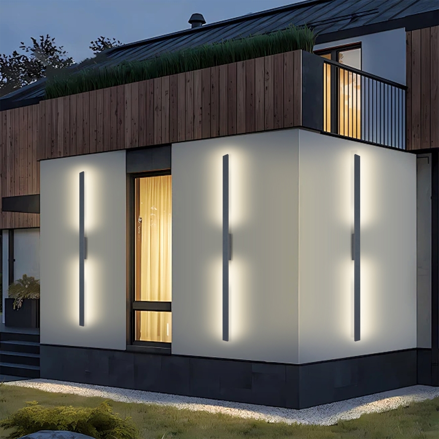 Brilagi - LED-Außenwandleuchte LUNA LED/30W/230V 3000K IP65 150 cm Anthrazit CRI 90