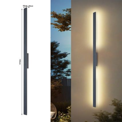 Brilagi - LED-Außenwandleuchte LUNA LED/30W/230V 3000K IP65 150 cm Anthrazit CRI 90