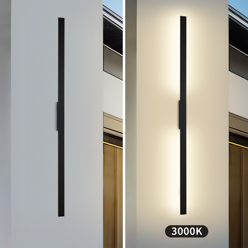 Brilagi - LED Außenwandleuchte LUNA LED/30W/230V 3000K IP65 150 cm schwarz CRI 90