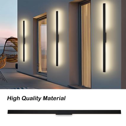 Brilagi - LED Außenwandleuchte LUNA LED/30W/230V 3000K IP65 150 cm schwarz CRI 90