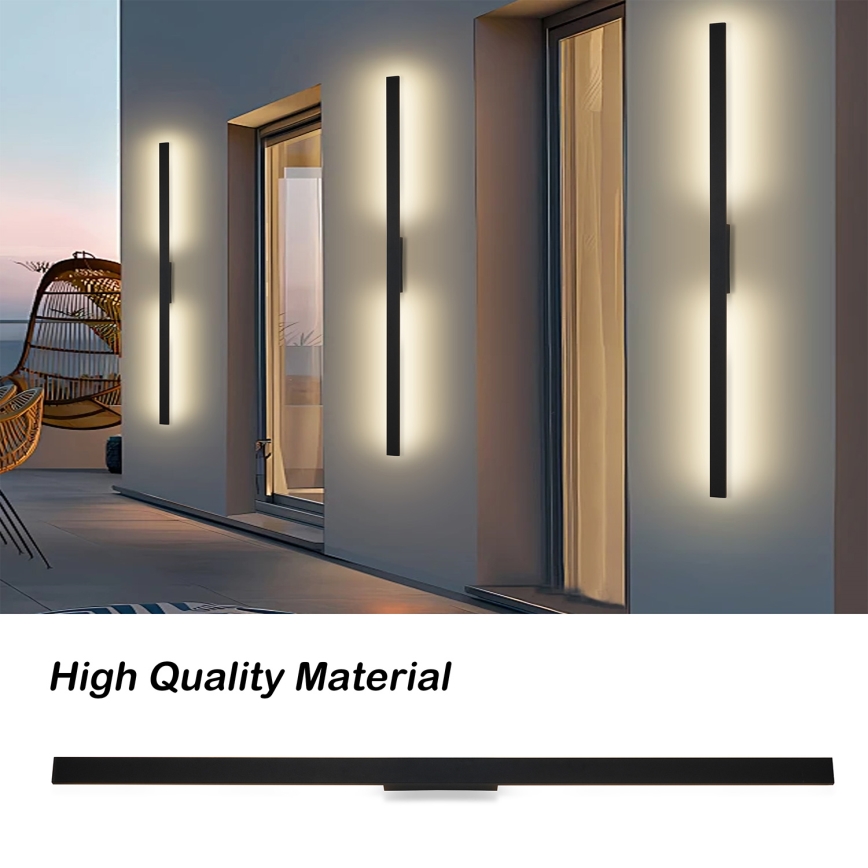 Brilagi - LED Außenwandleuchte LUNA LED/30W/230V 3000K IP65 150 cm schwarz CRI 90