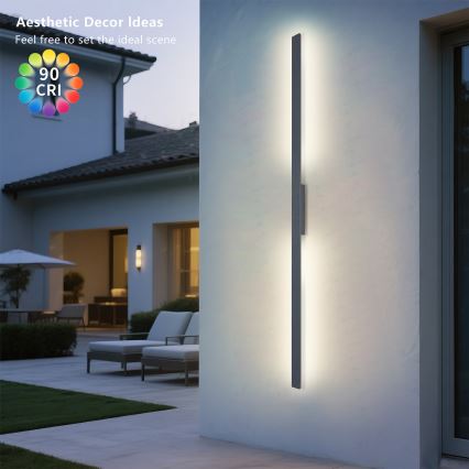 Brilagi - LED Außenwandleuchte LUNA LED/30W/230V 4000K IP65 150 cm Anthrazit CRI 90