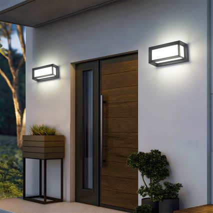 Brilagi - LED-Außenwandleuchte mit Sensor PARKER LED/12W/230V anthrazit IP44