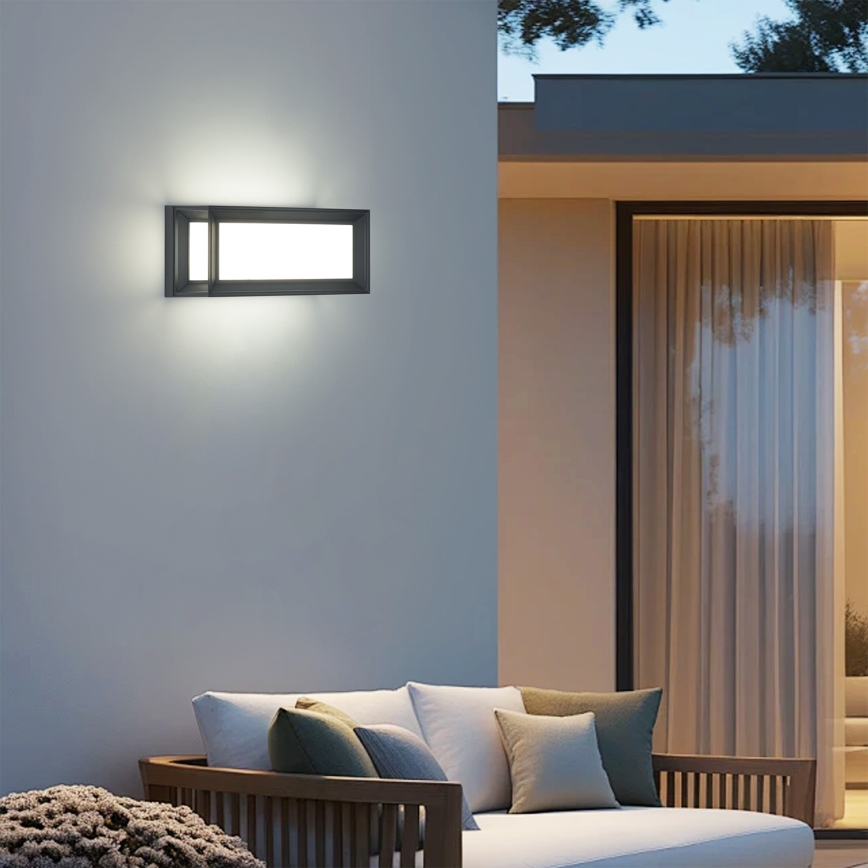 Brilagi - LED-Außenwandleuchte mit Sensor PARKER LED/12W/230V anthrazit IP44