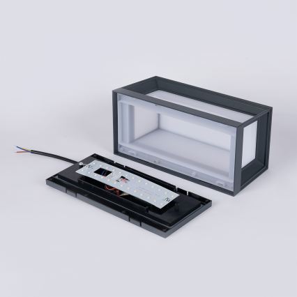 Brilagi - LED-Außenwandleuchte mit Sensor PARKER LED/12W/230V anthrazit IP44