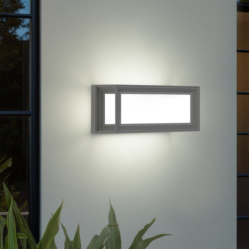 Brilagi - LED-Außenwandleuchte mit Sensor PARKER LED/12W/230V grau IP44